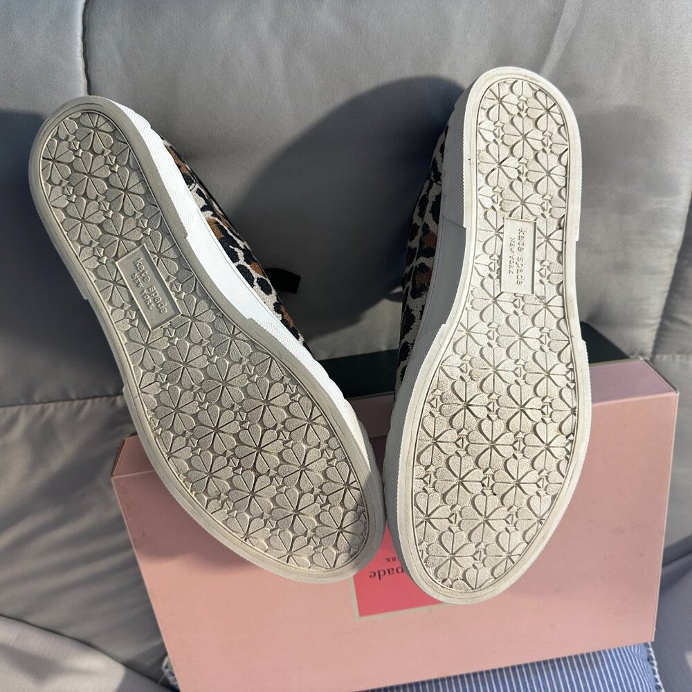 EUC - Women's Kate Spade Leopard Print Sneakers - Size 9B - Picture 2 of 4